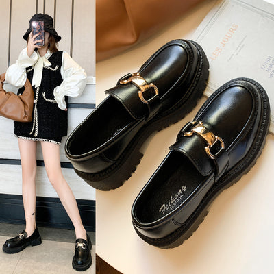 Mocasines de Cuero con Plataforma y Tacón Grueso - Image 5