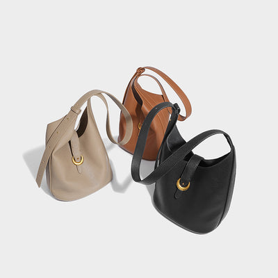 Bolso de Cuero Genuino con Asa de Hombro