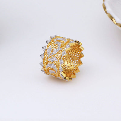 Anillo de Plata 925 Hueco con Doble Encaje Grabado para Mujer - Image 3