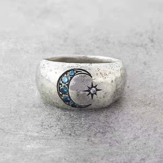 Anillo Retro Luna y Estrellas en Aleación - Image 4