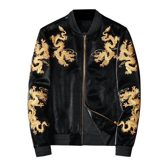 Chaqueta Cardigan Beisbolera con Bordado Dorado - Image 4