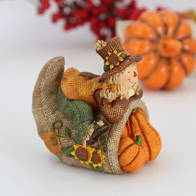 Artesanía de Resina Espantapájaros y Calabaza para Thanksgiving - Image 7