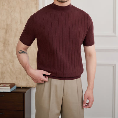 Polera Cuello Alto Lana Merino Manga Corta - Image 3
