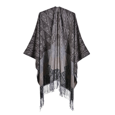 Chal Dividido Jacquard Grueso y Cálido - Estilo Europeo y Americano - Image 27