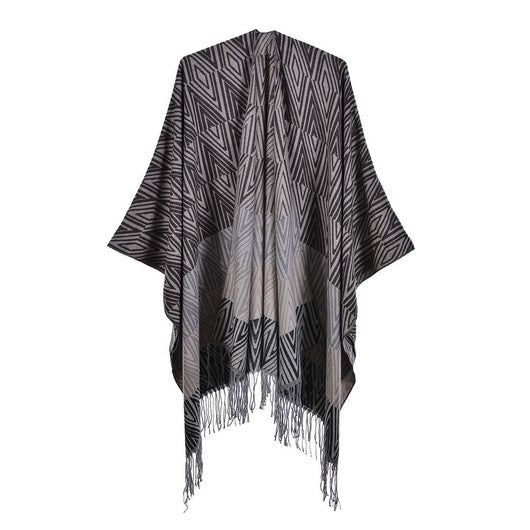 Chal Dividido Jacquard Grueso y Cálido - Estilo Europeo y Americano - Image 27