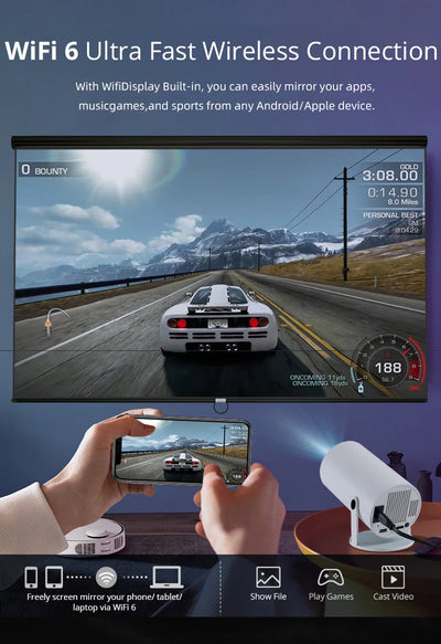 Pantalla de Proyección Inteligente Hy300 HD con Montaje Automático - Image 18