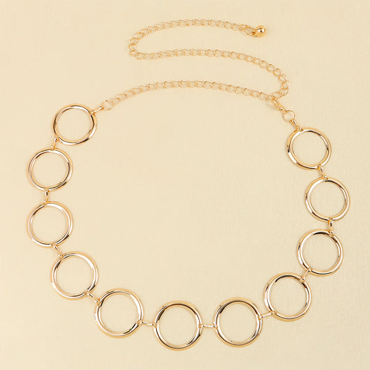 Cinturón de Cadena Metálica Hueca para Mujer - Accesorio Decorativo Elegante - Image 22