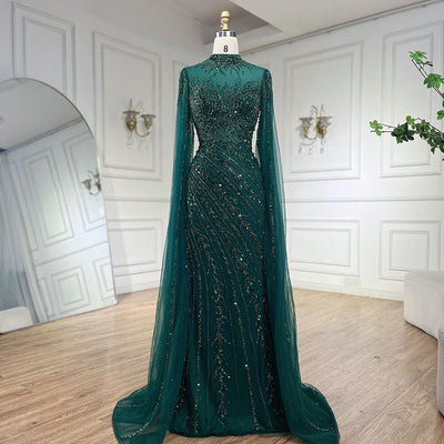 Vestido de Gala Elegante con Mangas Volantes y Falda Sirena - Image 9
