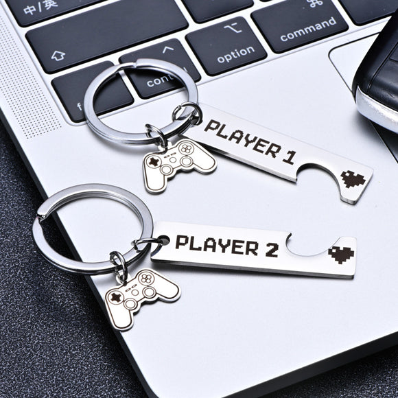 Llavero para Pareja Temática de Videojuegos - Regalo Cumpleaños Novio Esposo