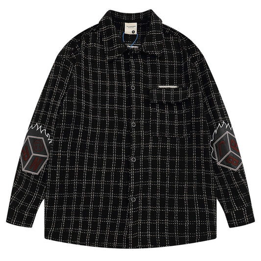 Camisa Manga Larga con Letras Bordadas