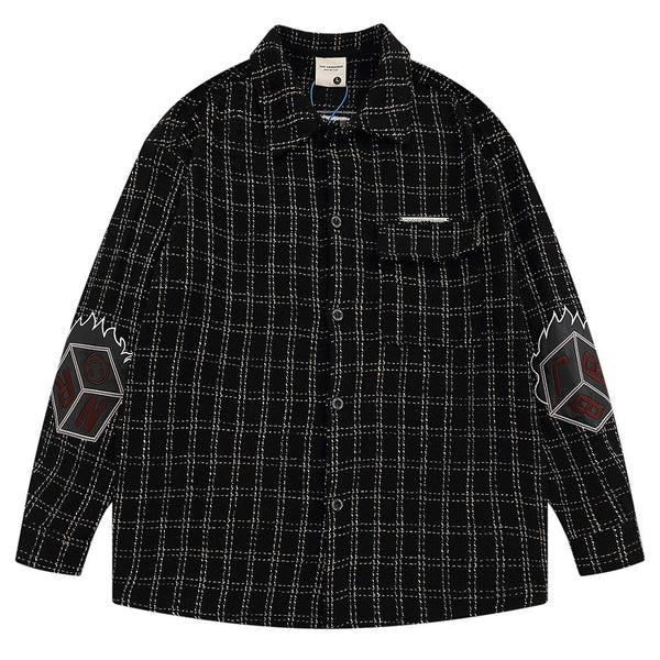Camisa Manga Larga con Letras Bordadas
