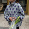 Sudadera con Capucha y Cierre Medio de Felpa Jacquard