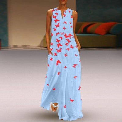 Vestido Casual Mariposa sin Mangas - Image 7