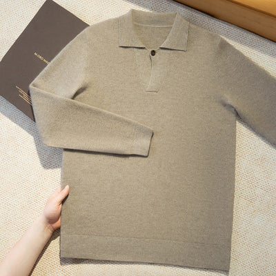 Suéter Tejido Suelto con Solapa para Hombre - Estilo Casual Moderno - Image 7