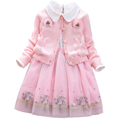 Conjunto Infantil Elegante: Falda y Suéter Manga Larga - Image 5