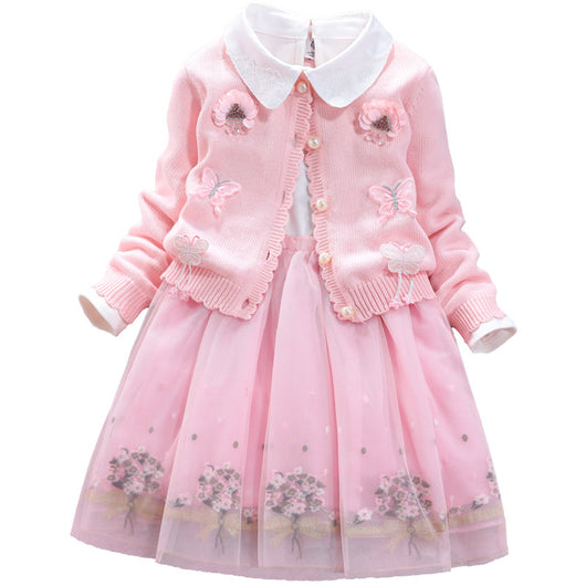 Conjunto Infantil Elegante: Falda y Suéter Manga Larga - Image 5