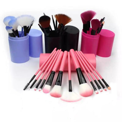 Set de 12 Brochas de Maquillaje Profesional - Rubor, Sombra y Delineador - Image 2