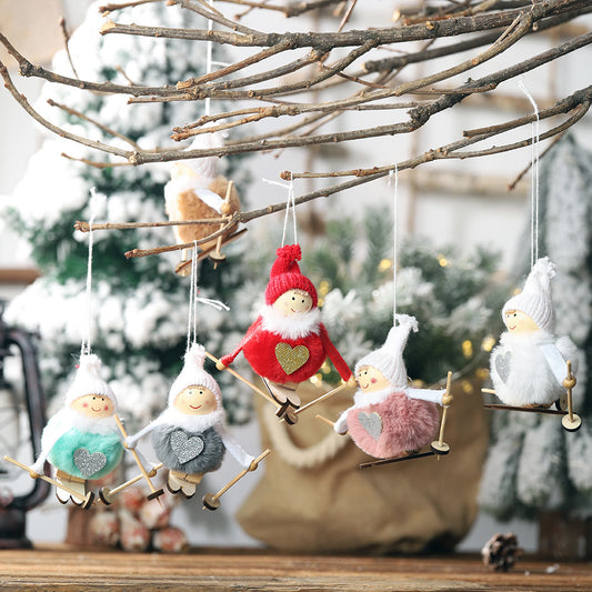 Adorno Navideño de Peluche - Bola Decorativa para Árbol de Navidad