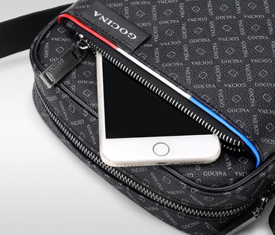 Bolsa Mensajero de Cuero para Hombre de Un Solo Hombro - Gran Capacidad - Image 10