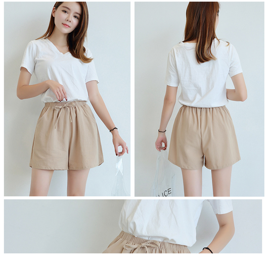 Shorts de Algodón y Lino para Mujer - Image 11