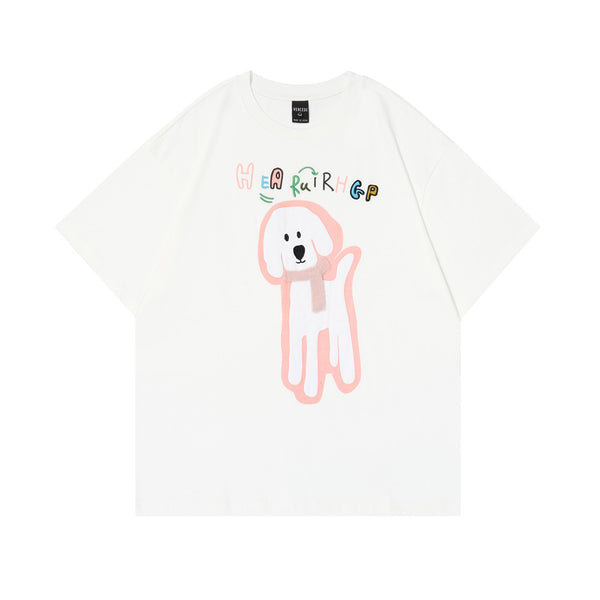 Camiseta Estampada Puppy Puff de Manga Corta para Hombre