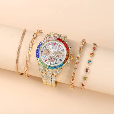Reloj de Pulsera para Mujer con Calendario y Diamantes en Acero Inoxidable - Image 8
