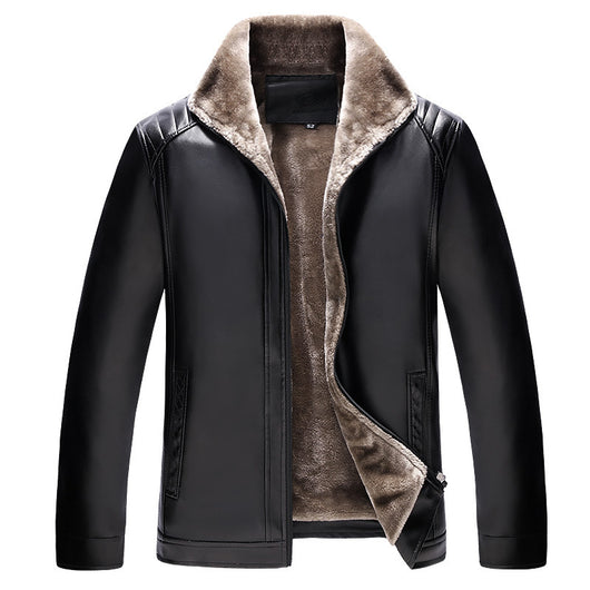 Chaqueta PU Cuello Alto Casual - Image 6