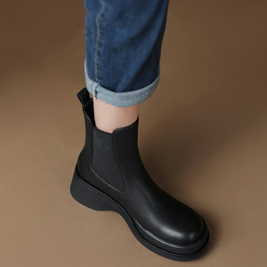Botas Martin de Cuero para Mujer con Plataforma - Estilo Otoño - Image 15