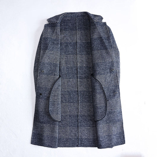 Abrigo de Lana Reversible a Cuadros para Hombre - Image 8