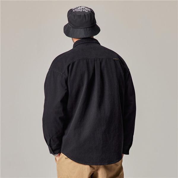 Chamarra Overol Retro Americana para Hombre en Algodón Pesado