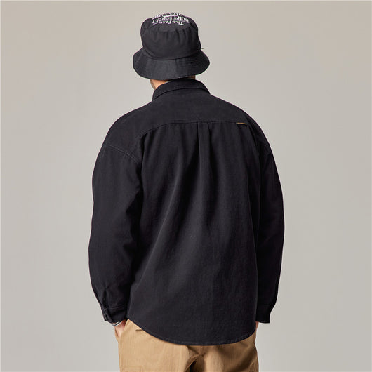 Chamarra Overol Retro Americana para Hombre en Algodón Pesado - Image 2