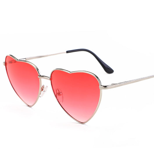 Gafas de Sol Metálicas en Forma de Corazón Durazno - Image 4
