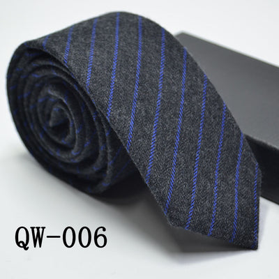 Corbata Angosta de Lana Elegante para Hombre - Image 8