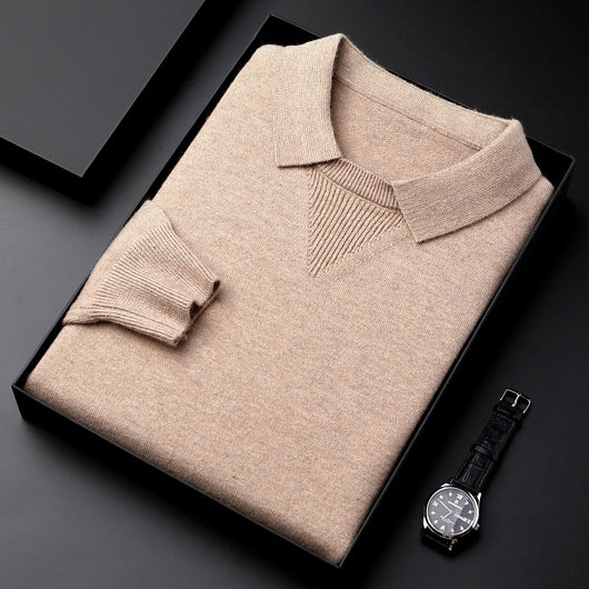Suéter Tipo Polo de Punto - Pullover Casual de Moda