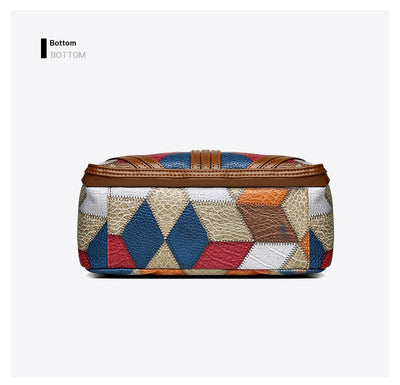 Bolso Bandolera Multicolor con Diseño de Parches Geométricos - Image 26