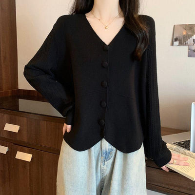 Cardigan Tejido Mujer Cuello V Slim Fit Hombros Rectos - Image 9