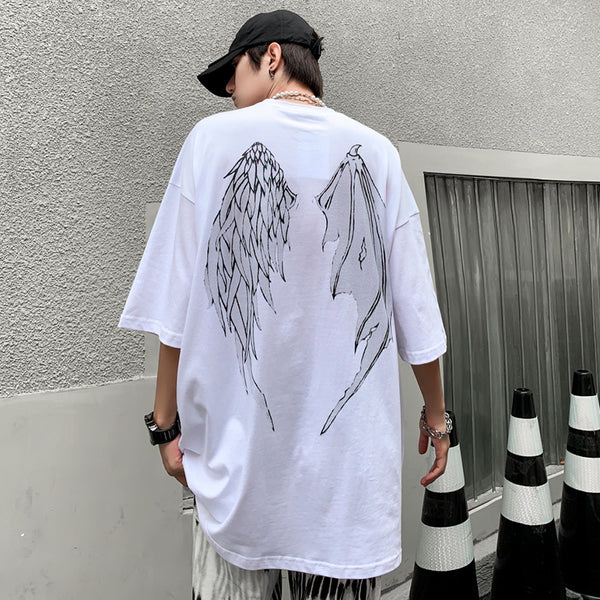 Playera Hip Hop Alas de Ángel Oscuro - Diseño Urban Street