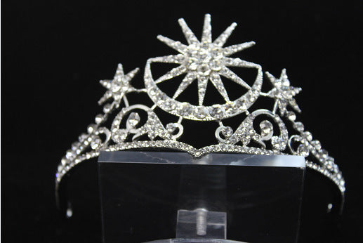 Corona Tiara Diamantes Estrella y Luna - Image 4