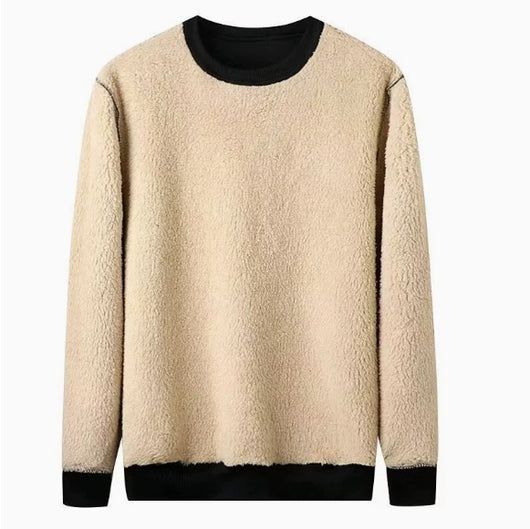 Sudadera Holgada con Cuello Redondo para Hombre en Negro - Image 3