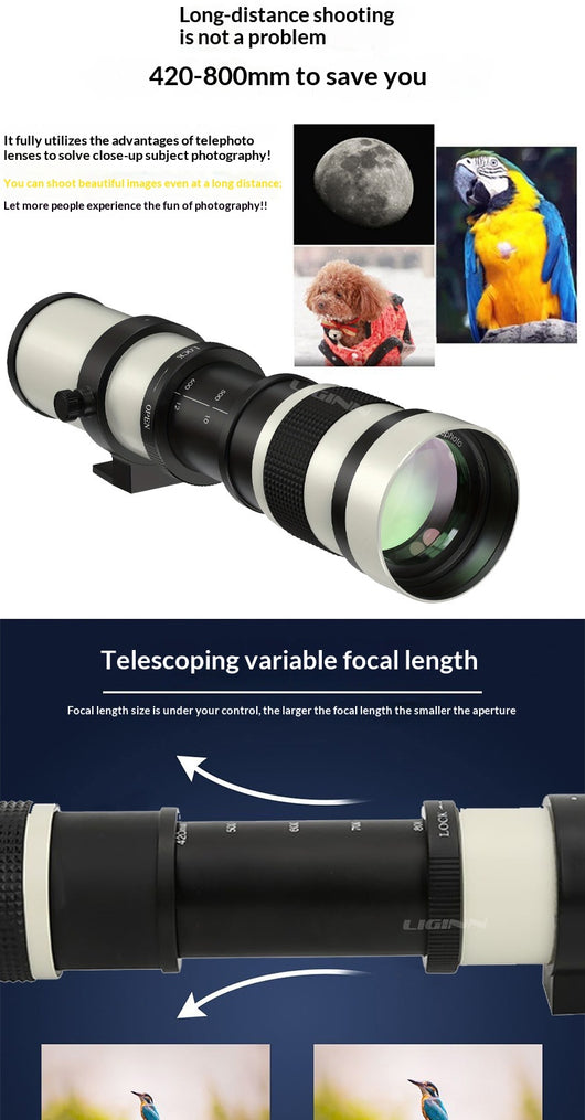 Lente Teleobjetivo Zoom 420-800mm para Cámaras DSLR y Mirrorless - Image 10
