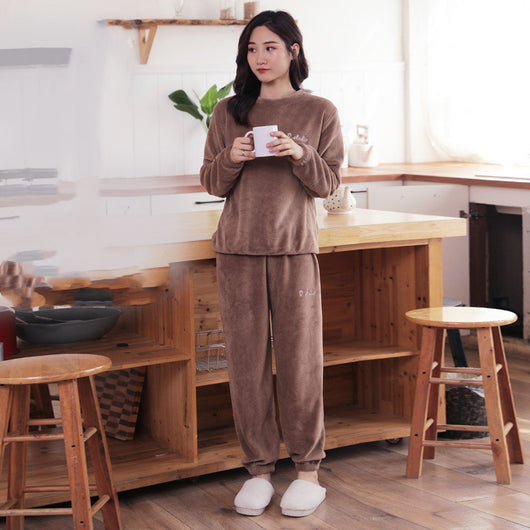 Pijama Cálido de Franela Japonesa para Otoño e Invierno - Image 6