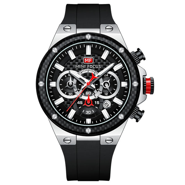 Reloj Deportivo Impermeable con Anillo de Fibra de Carbono - Image 4
