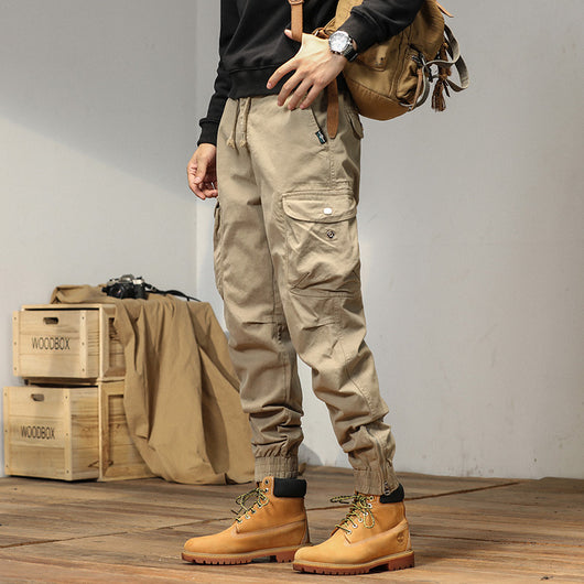 Pantalones Casuales Slim Fit para Hombre con Ajuste en Tobillo