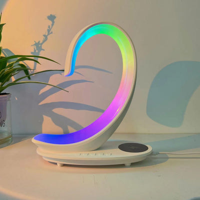 Cargador Inalámbrico de Escritorio 3 en 1 con Parlante Bluetooth y Luz LED Cisne - Image 7