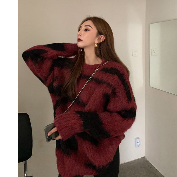 Suéter Suelto para Mujer Cuello Redondo Estilo Casual