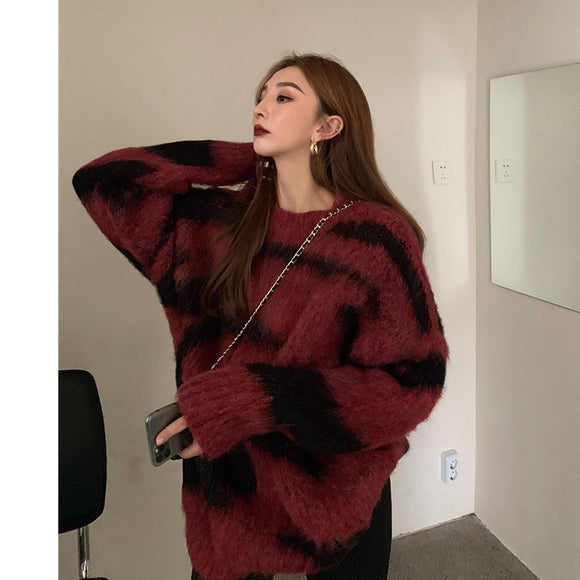 Suéter Suelto para Mujer Cuello Redondo Estilo Casual