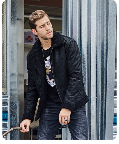 Chaqueta de Cuero Vintage Estilo Casual Americano - Image 9