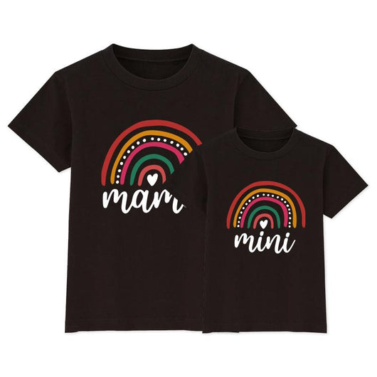 Playera Arcoíris Mamá e Hija - Conjunto Familiar de Algodón para Verano - Image 12