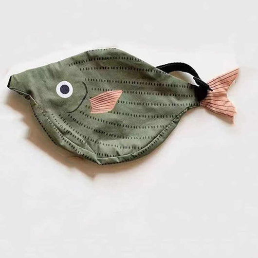 Bolsa Bandolera Infantil Estilo Pez Verde - Diseño Padre e Hijo - Image 10