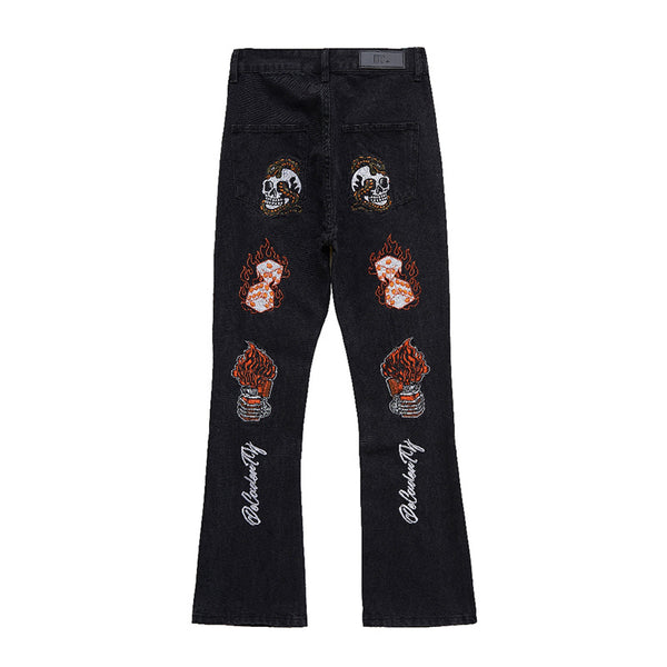 Jeans Hip Hop Bordados con Diseño en Espalda